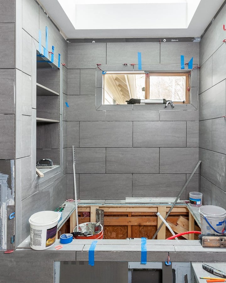 Carrelage salle de bains - Hainaut